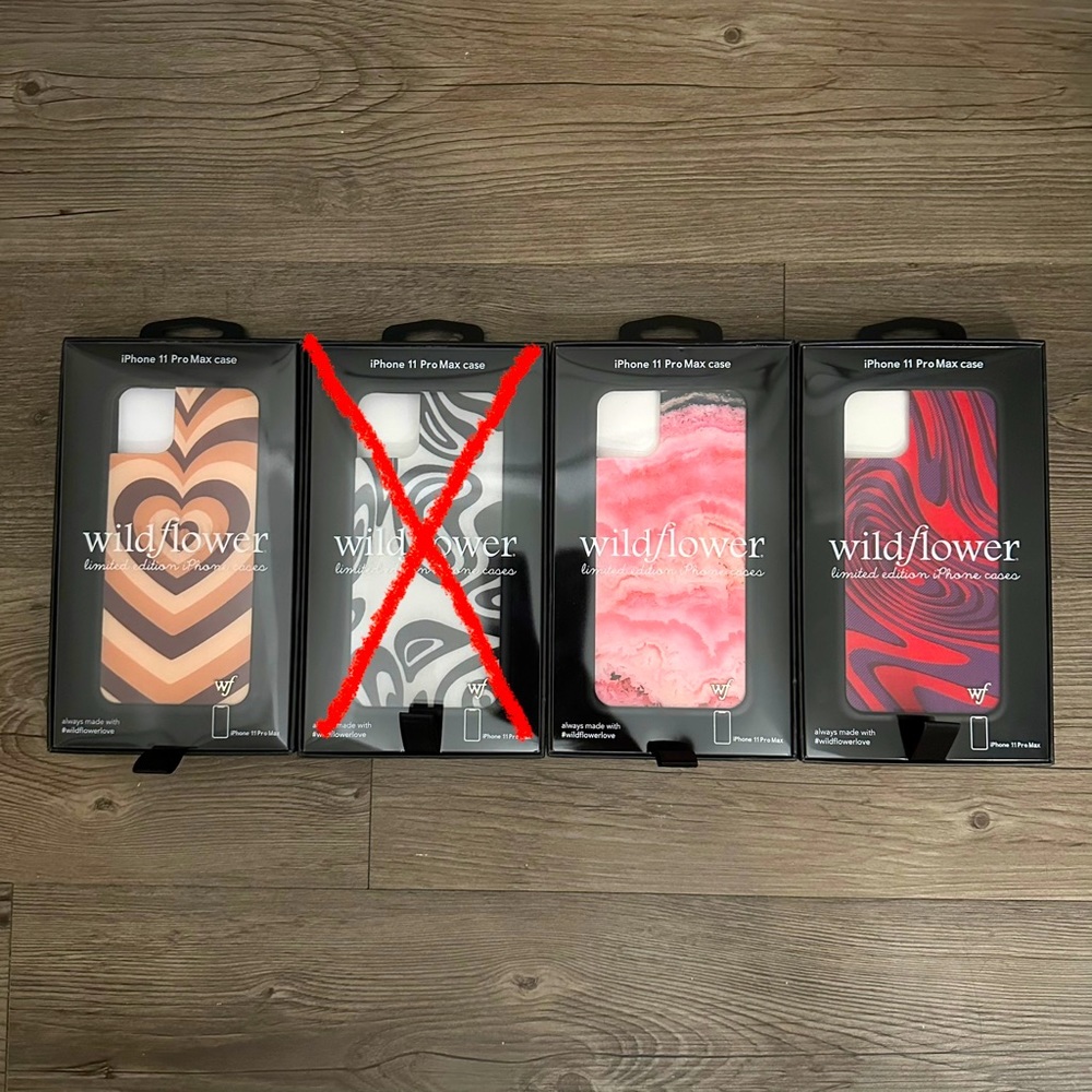 BUNDLE of Wildflower iPhone 11 Pro Max Cases